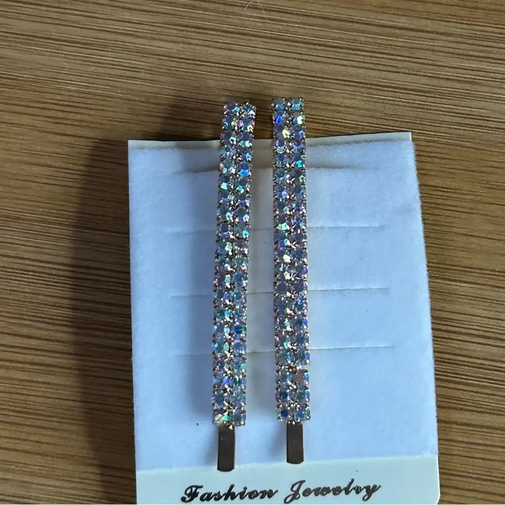 Elegant Sparkly Crystal Hair Clips
